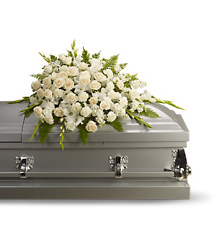 Silken Serenity Casket Spray from McIntire Florist in Fulton, Missouri